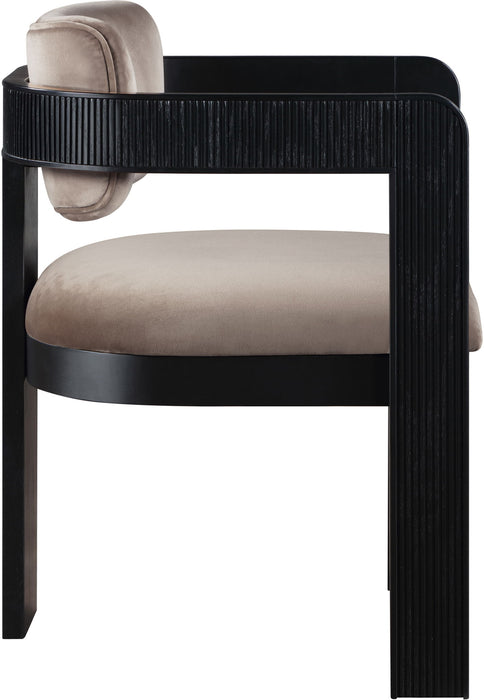 Sacha - Velvet Dining Chair With Black Base (Set of 2)