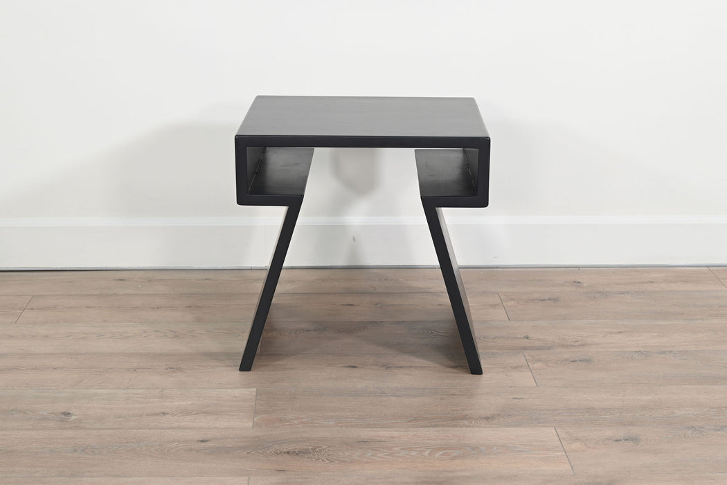 Malibu - Nesting Accent Table Set With Round Wood Stool - Weathered Rum