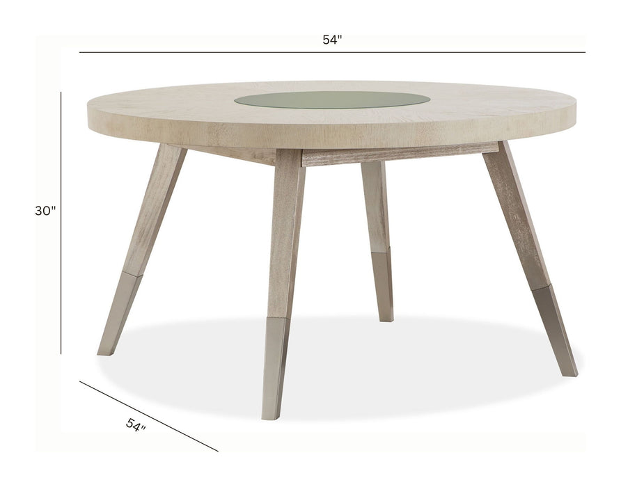 Lenox - Round Dining Table - Warm Silver