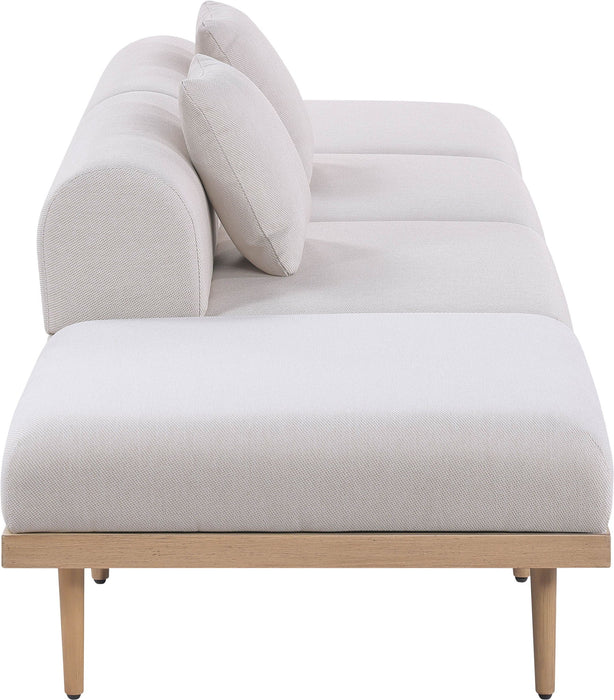 Laguna - 4 Piece 142" Outdoor Patio Armless Modular Sofa With 2 Backless Seats