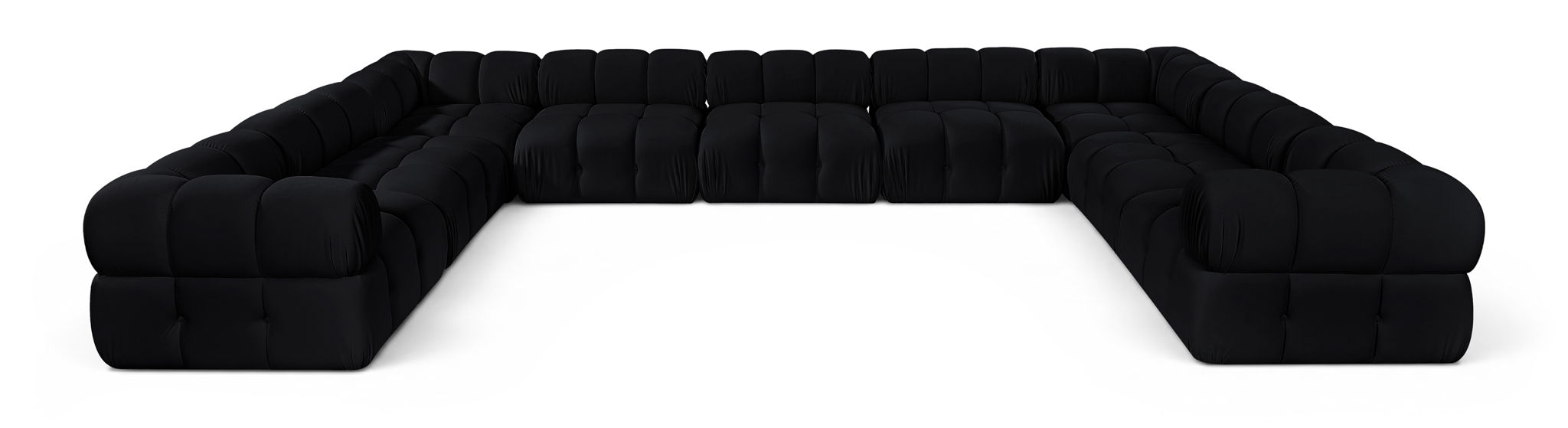 Orin - Velvet Performance Fabric Upholstered 9 Piece Sectional