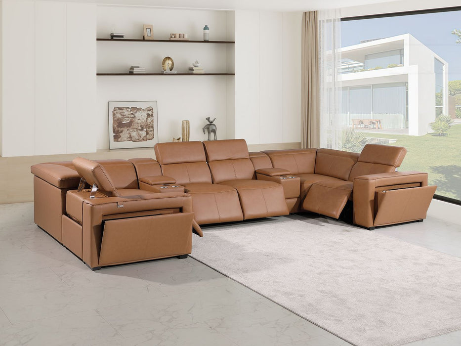 1224 - 8-Piece U-Shaped Sectional Sofa In With 4 Power Recliners & Power Headrest