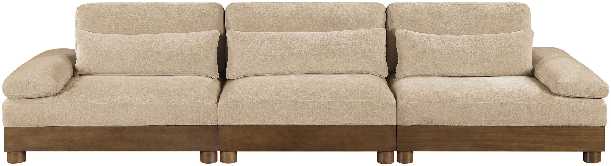 Turin - Chenille Fabric Upholstered Modular Sectional - Beige