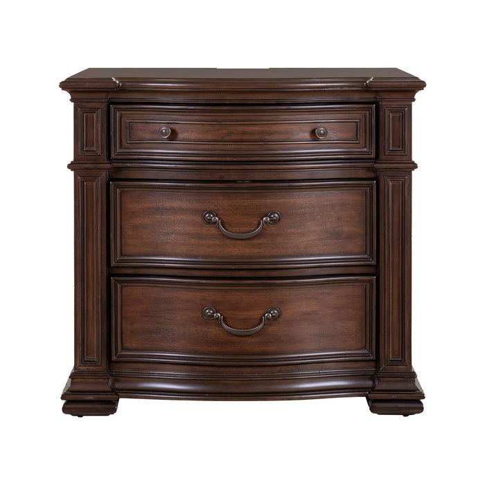 Provence Park - Bedside Chest With Charging Station - Brown