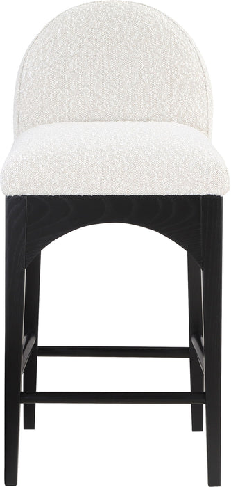 Waldorf - Boucle Stool With Black Legs