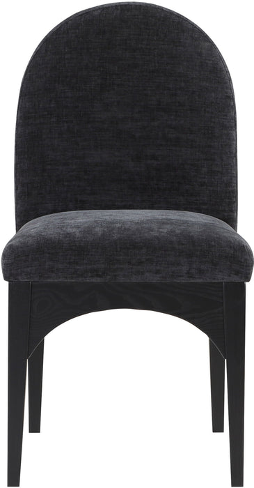 Waldorf - Chenille Dining Side Chair With Black Legs