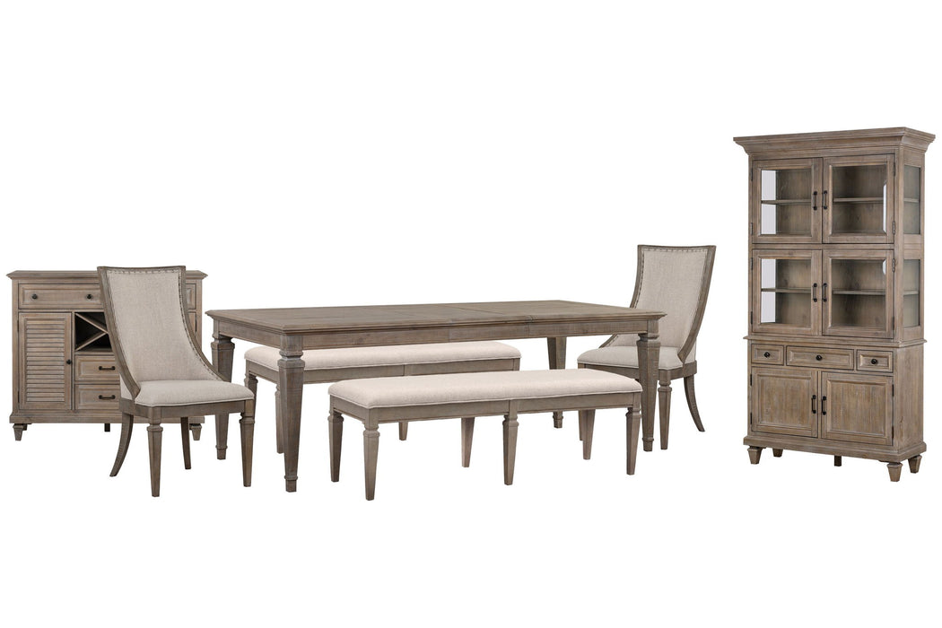 Lancaster - 7 Piece Extendable Rectangular Dining Table Set