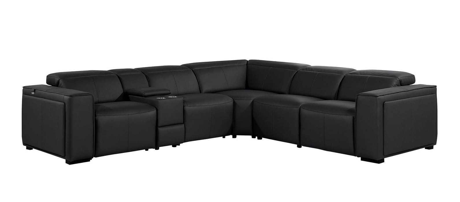 1224 - 6-Piece L-Shaped Sectional Sofa In With 3 Power Recliners & Power Headrests