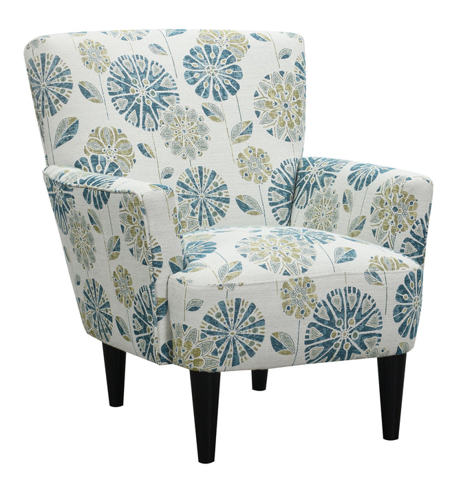 Flower Power - Accent Chair - Cascade Teal