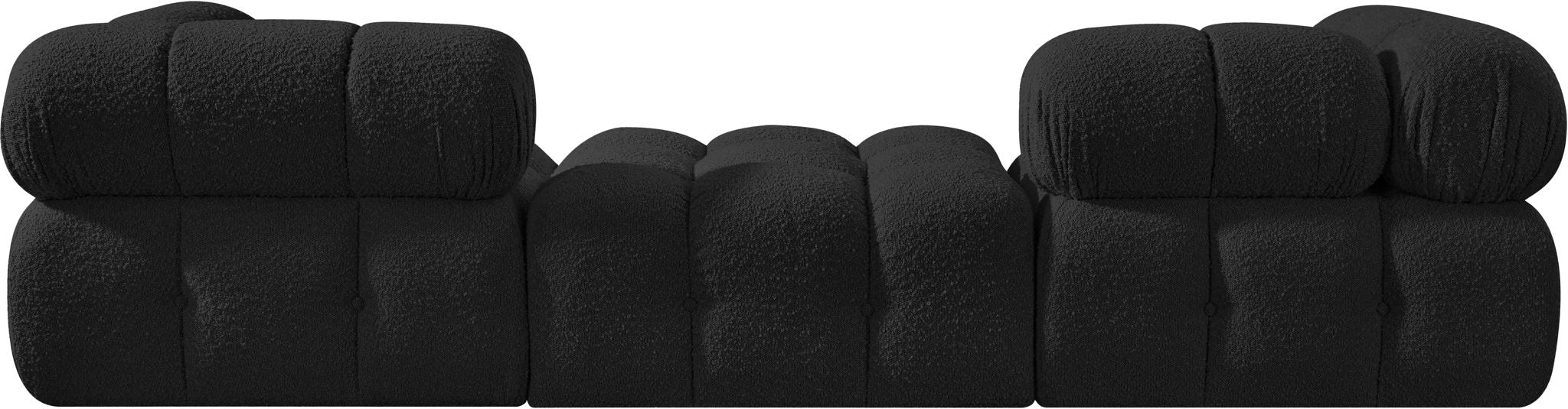 Ames - 3 Piece Boucle Modular Sofa With 1 Backless Seat