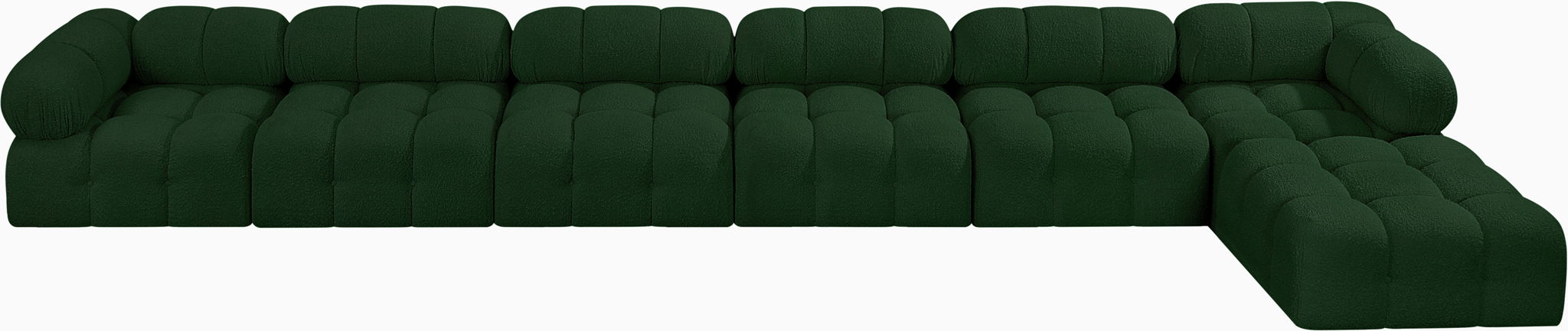 Ames - 7 Piece Boucle Fabric Modular L-Shaped Sectional
