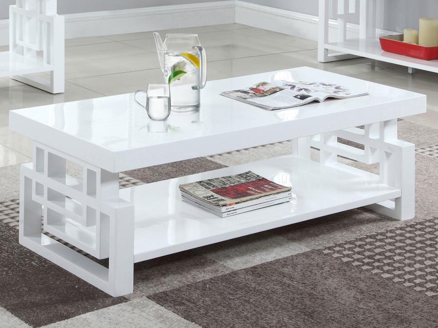 Schmitt - Rectangular Coffee Table - White High Gloss