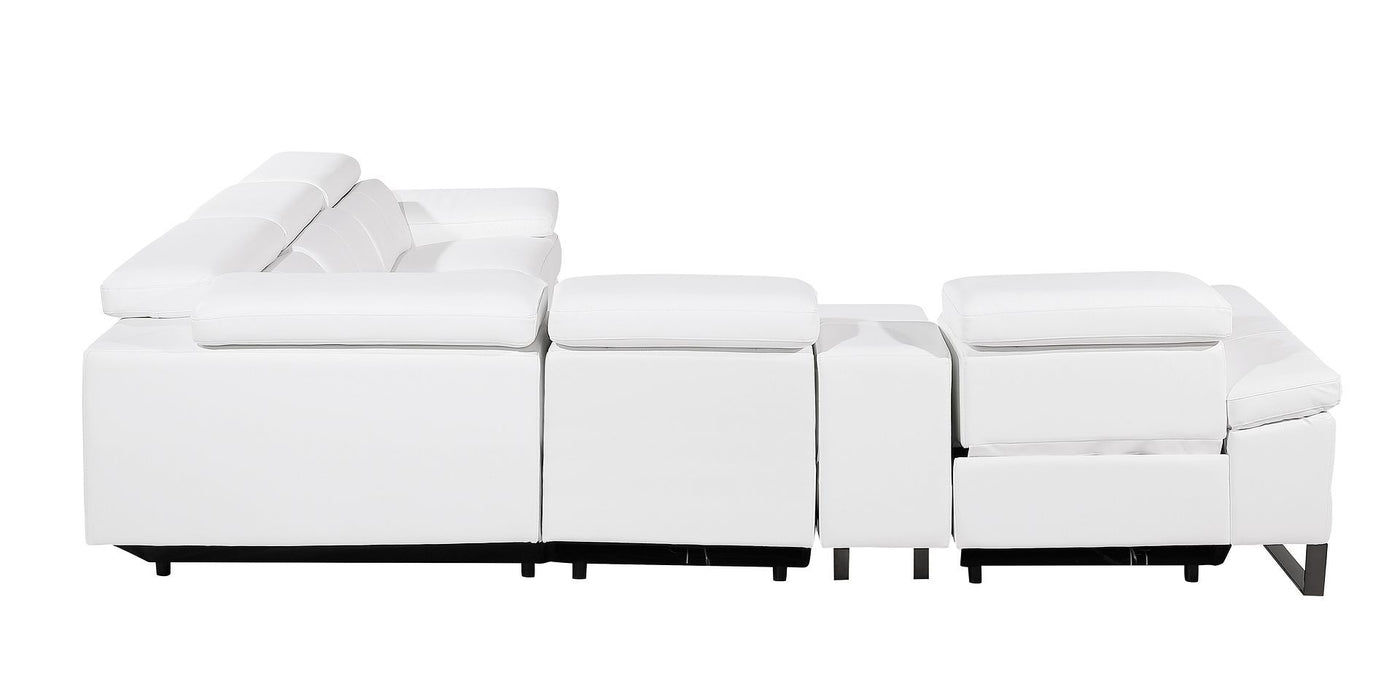 1246 - 6-Piece L-Shaped Modular Power Reclining Sectional With 3 Power Recliners And Power Headrests