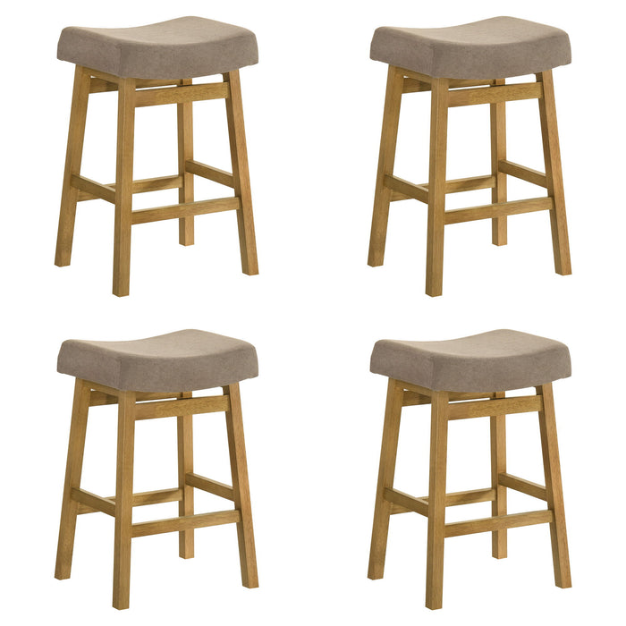 Lenon - Modern Farmhouse Wood Counter Height Kitchen Bar Stool
