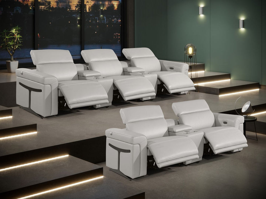 1126 - 8-Piece Modular Power Reclining Sofa & Loveseat Set In With 5 Power Recliners & Power Headrests