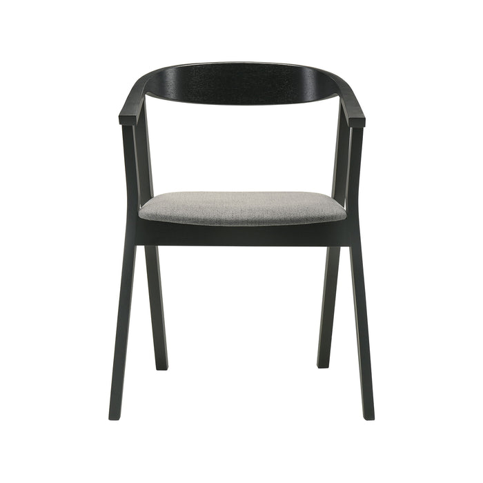 Santana - Wood Dining Chair With Black Frame