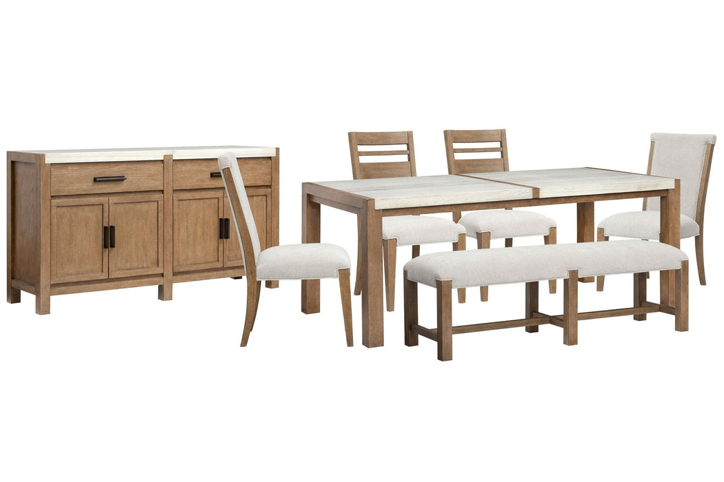 Plum Creek - 7 Piece Rectangular Dining Table Set