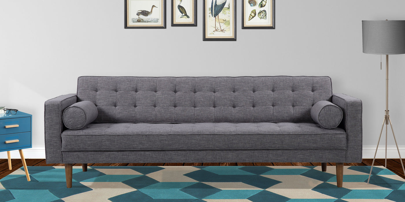 Element - Mid-Century Modern Sofa - Dark Gray / Walnut