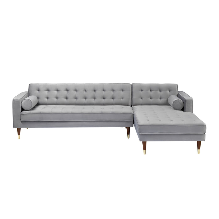 Somerset - Velvet Mid Century - Modern Right Sectional Sofa