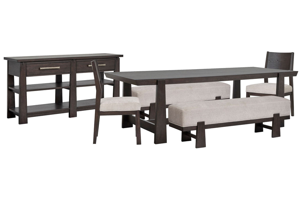 Tauren - Trestle Dining Table Set