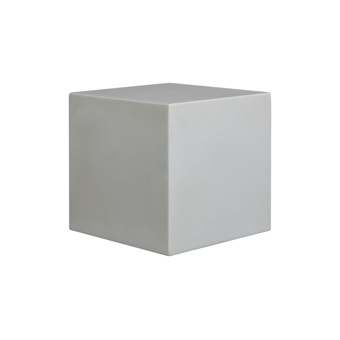 Minerra - Indoor Outdoor Side Table - White Concrete Finish