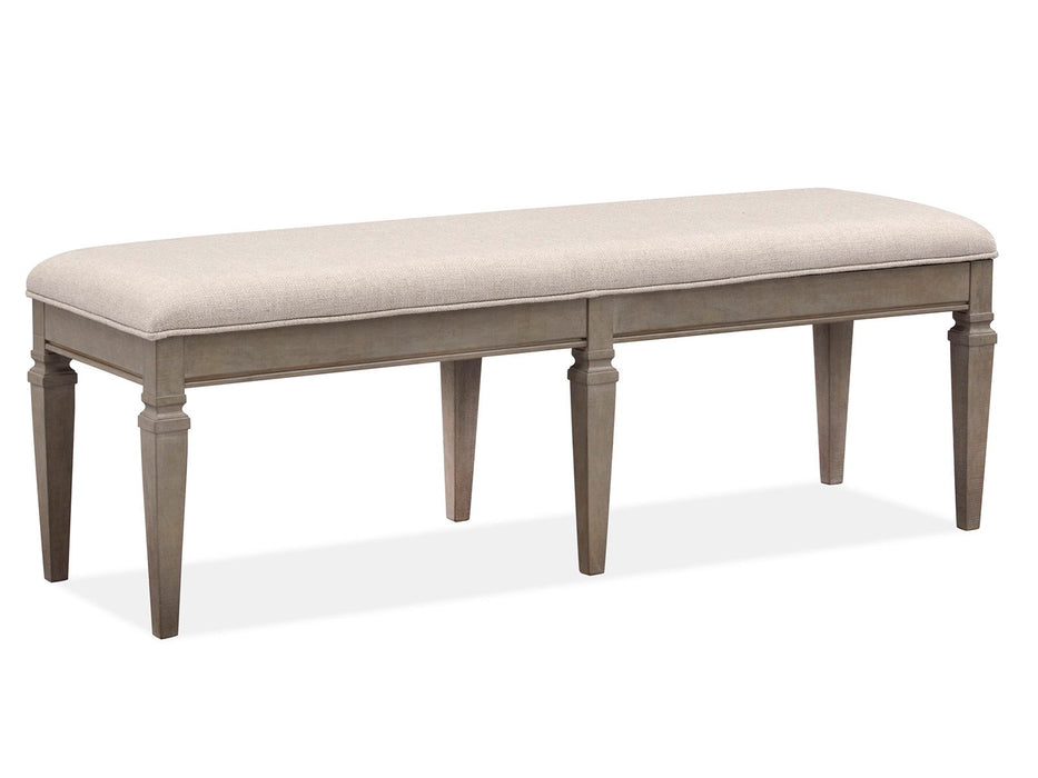 Lancaster - Bench With Upholstered Seat - Dovetail Gray