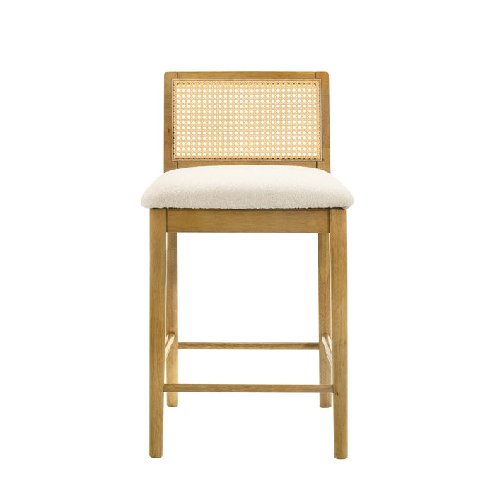 Tobias - Coastal Modern Wood Counter Height Kitchen Bar Stool