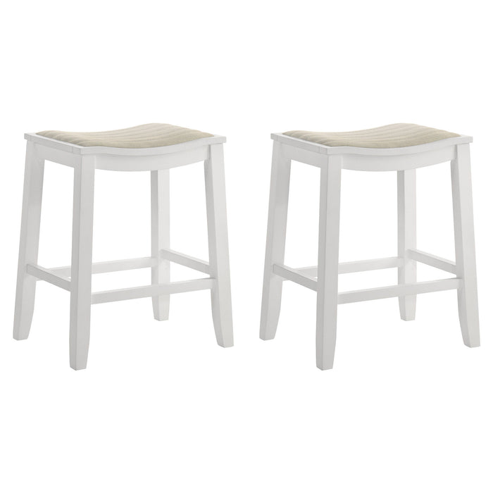 Iyani - Coastal Modern Wood Counter Height Kitchen Bar Stool