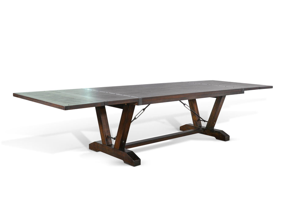 Homestead - Yellowstone Dining Table With Extensions With Folding Leaves - Tobacco Leaf