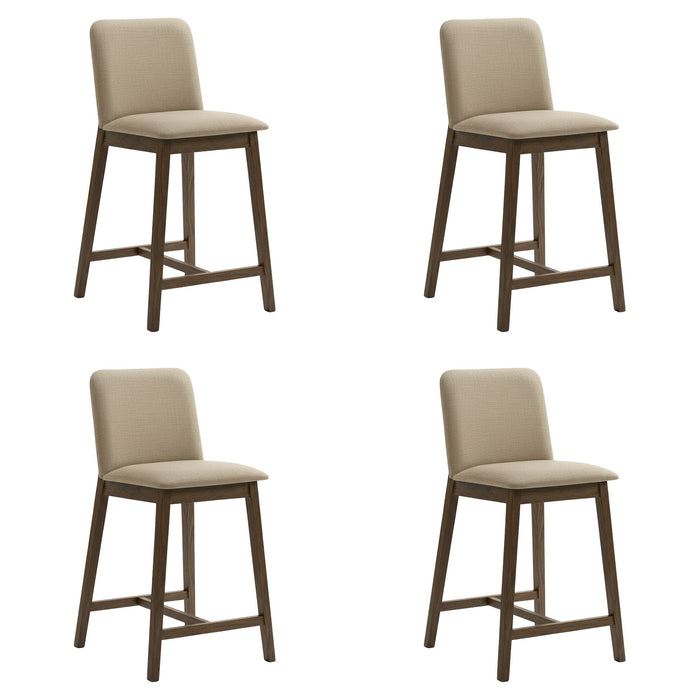 Allin - Upholstered Wood Counter Height Barstool