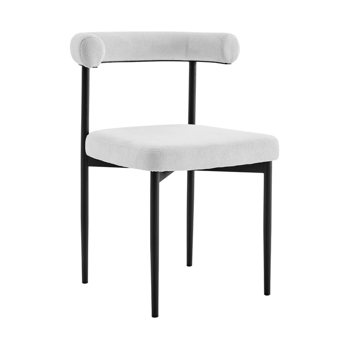 Veronica Shannon -Round Glass Dining Table Set - Matte Black Legs