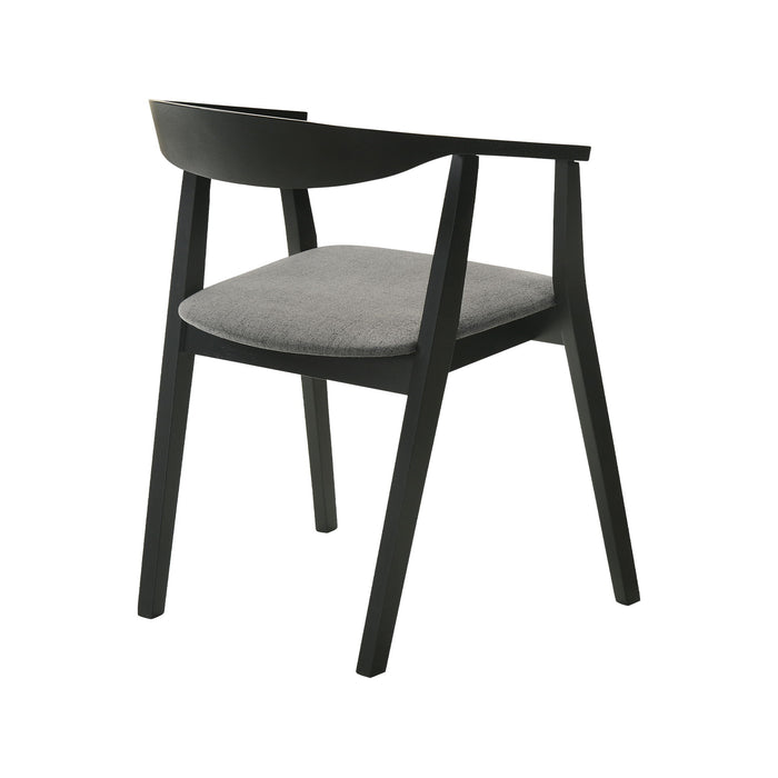 Santana - Wood Dining Chair (Set of 2) - Black / Charcoal
