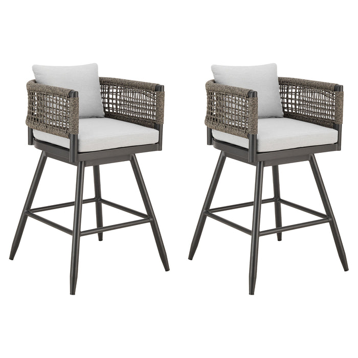 Alegria - Outdoor Patio Swivel Counter Stool Set