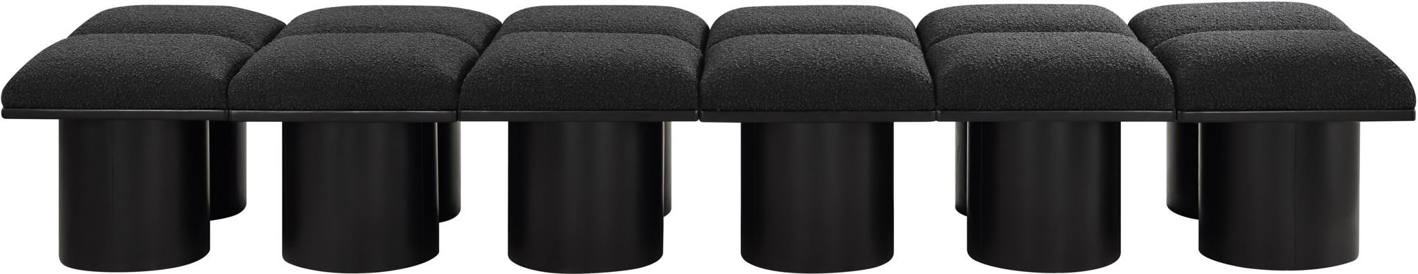 Pavilion - 12 Piece Modular Bench With Black Base