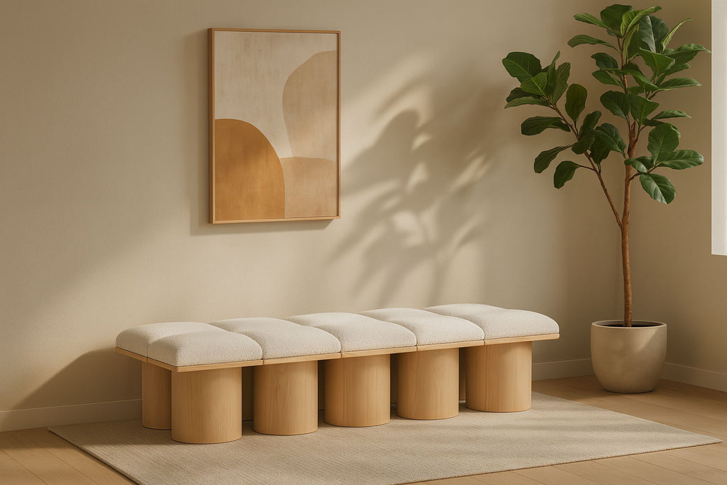 Pavilion - 10 Piece Modular Bench With Natural Base