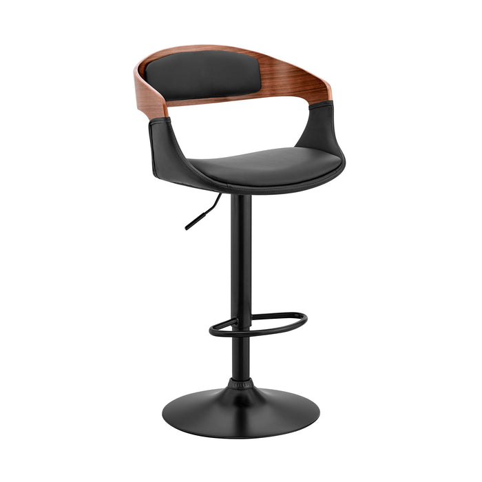 Benson - Adjustable Bar Stool - Walnut Wood