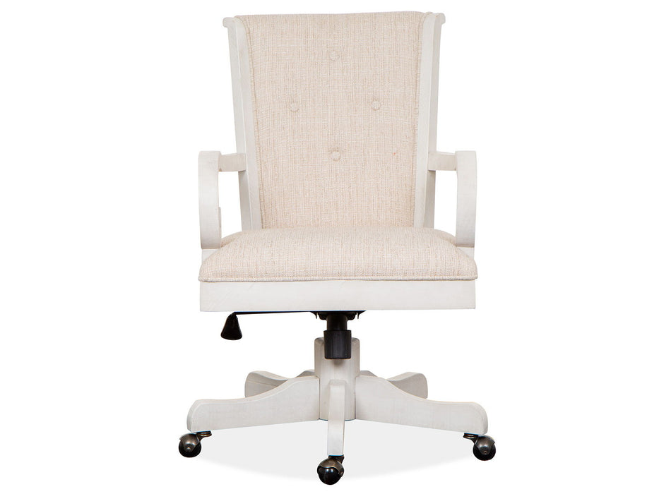Bronwyn - Fully Upholstered Swivel Chair - Alabaster