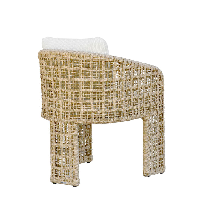 Driftbay - Outdoor Dining Chair - White / Natural