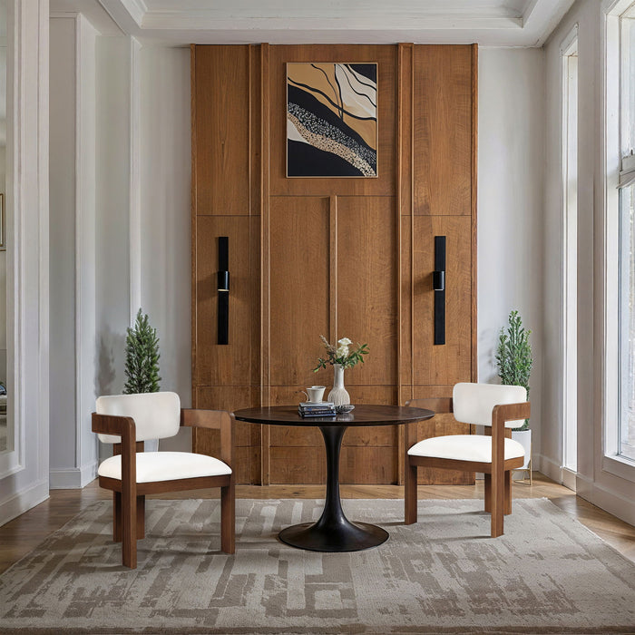 Sacha - Velvet Dining Chair With Brown Base (Set of 2)