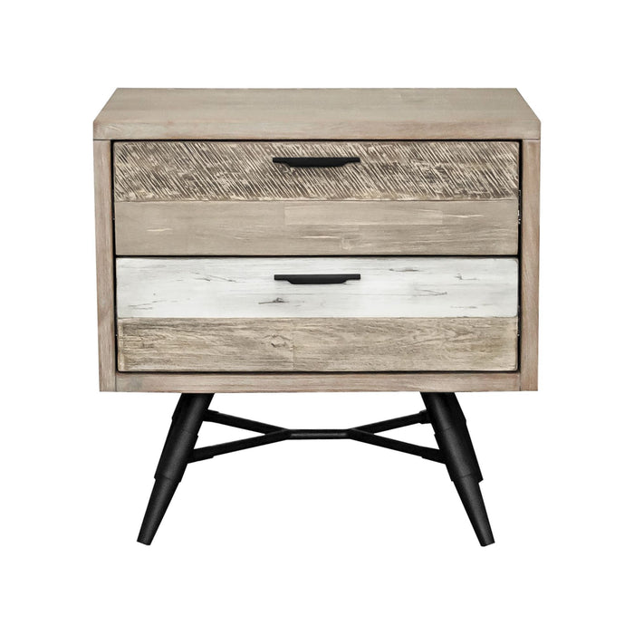 Bridges - 2 Drawer Nightstand - Two Tone Acacia