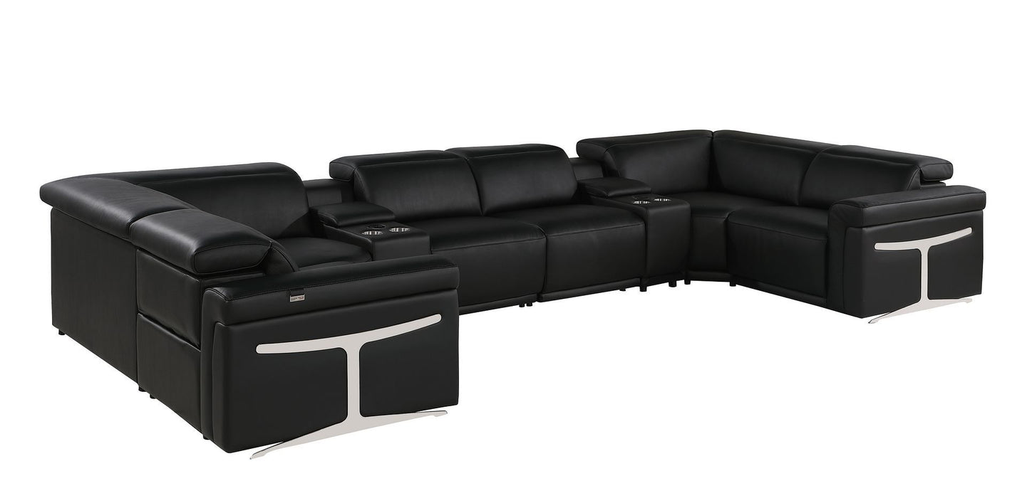 1126 - 8-Piece U-Shaped Sectional Sofa In With 4 Power Recliners & Power Headrest