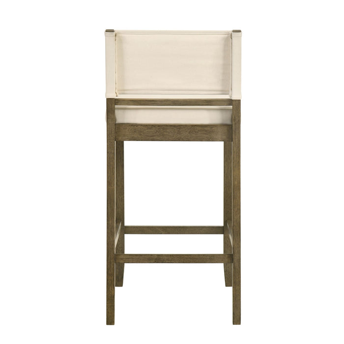 Yaneli - Contemporary Natural Wood Bar Height Kitchen Bar Stool