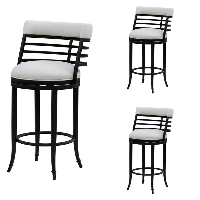 Telia - Upholstered Swivel Bar Height Barstool