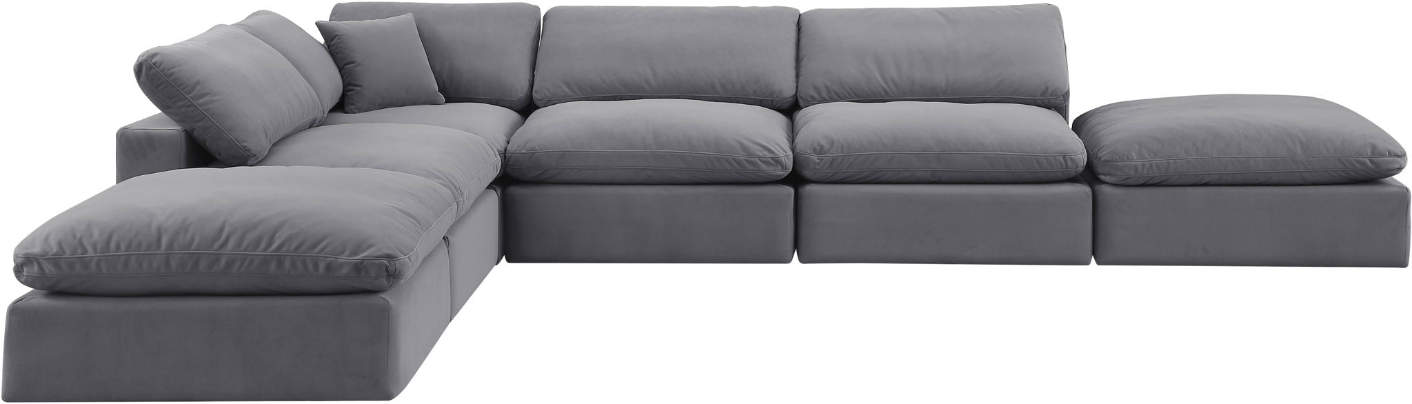 Comfy - 6 Piece Velvet Modular Sectional