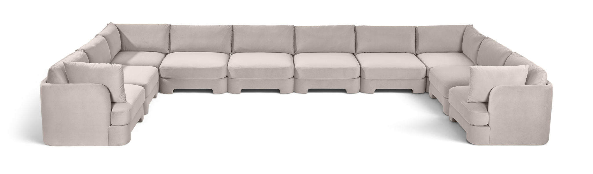 Hammond - Velvet Performance Fabric Upholstered 10 Piece Sectional
