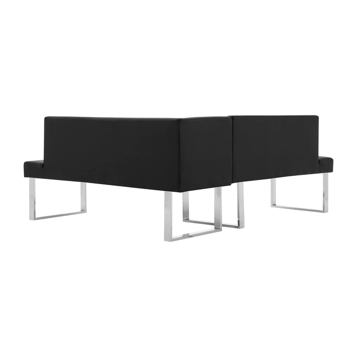 Amanda - 3 Piece Rectangular Dining Set - Black
