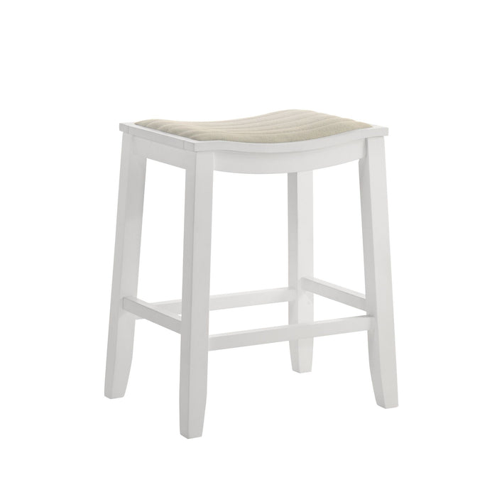 Iyani - Coastal Modern Wood Counter Height Kitchen Bar Stool