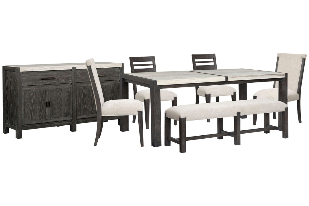 Plum Creek - 7 Piece Rectangular Dining Table Set