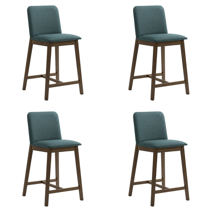 Allin - Upholstered Wood Counter Height Barstool