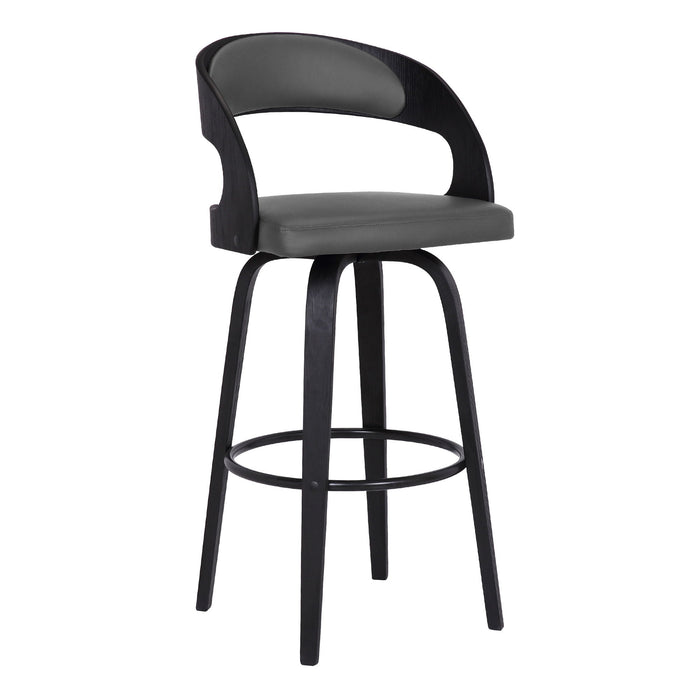 Shelly - 30" Bar Height Swivel Bar Stool With Black Frame